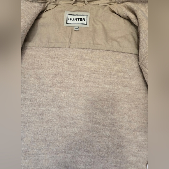HUNTER 100% Merino Wool Beige Button Up Jacket. Size Medium - Picture 9 of 14